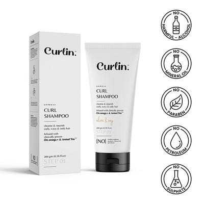 Curlin Unmess Curl Shampoo 200 gm - Shampoos