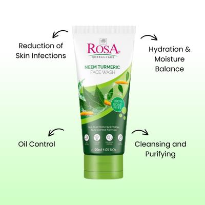 Rosa Neem Turmeric Face Wash 120 ml - Face Washes