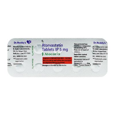Atocor 5mg Tablet 10'S - High Cholesterol-Dys