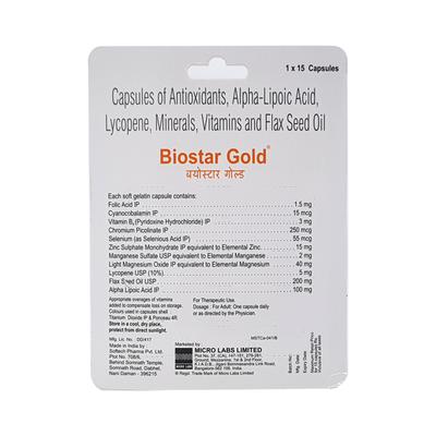 BIOSTAR GOLD Capsule 15's - Supplements-Vam