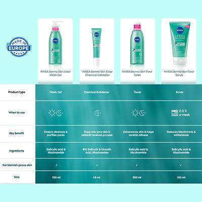 Nivea Face Derma Skin Clear Anti Blemish Scrub 150 ml - Scrubs & Exfoliants