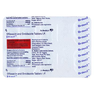 Ordent Tablet 10'S - Bacterial Infections-Qui