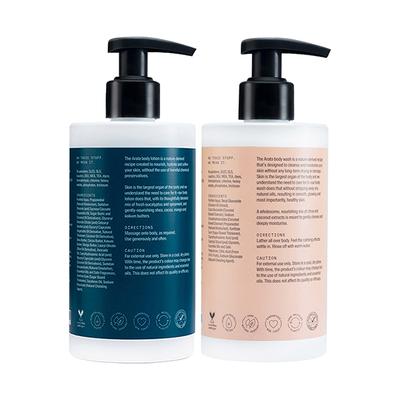 Arata Natural Body Care Set For Women & Men With Body Lotion & Body Wash 600 ml - Lotions & Creams