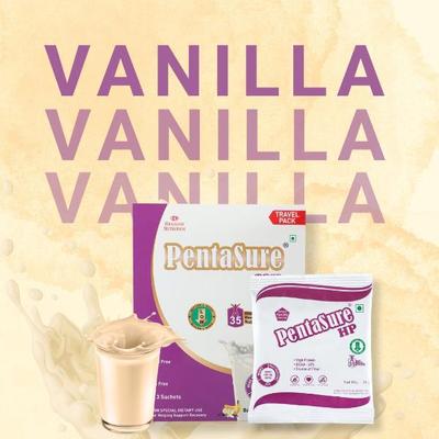 PentaSure HP High Protein Powder - Banana Vanilla Flavour (Travel Pack Sachet of 3 x 30 gm) - Protein Drink