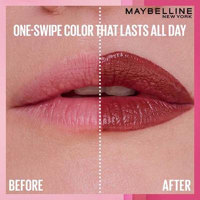 Maybelline New York Serum Lipstick (Matte) 8Hr Hydration + one-swipe bold color - 001 Crop Top 4.5 g - Lipsticks