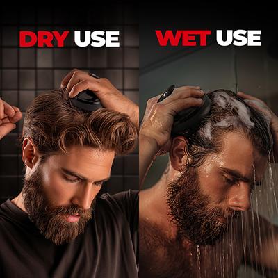 Beardo Black Hair Scalp Massager Brush With Soft Silicone Bristles 1's - Multi-Stylers