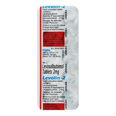Levolin 2mg Tablet 10'S - Asthma/COPD-Ast