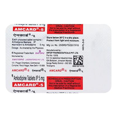 Amcard 5mg Tablet 14'S - Hypertension-Cal