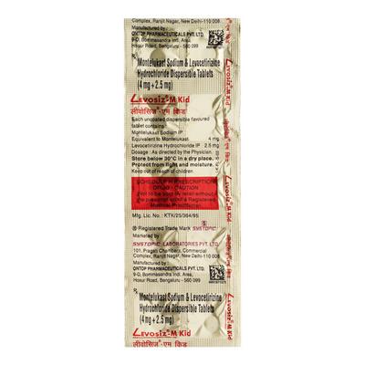 Levosiz M Kid Tablet 10'S - Allergies-Ant