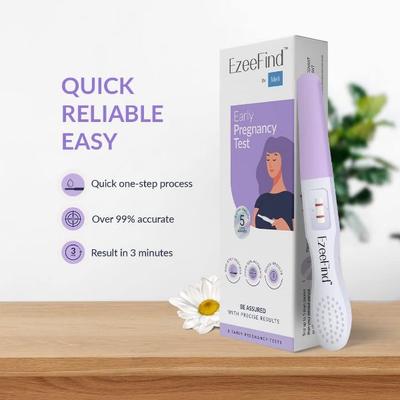 Ezeefind Early Pregnancy Test Kit (Pack of 5) - Health Monitoring Devices