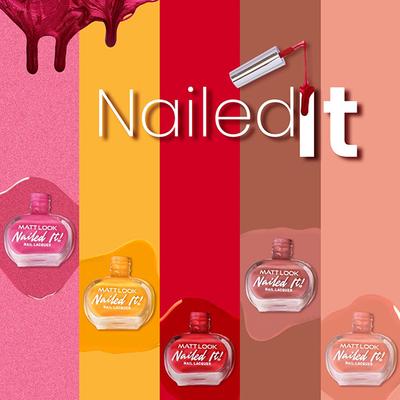 Matt Look Nailed It Nail Polish, Chip Free, Quick Dry, Longer Stay, Highly Pigmented Lacquer, Natural Finish , Diamond Blue 26 10 ml - Nail Polish