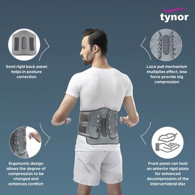 Tynor Lumbo Lacepull Brace (UN) (A 29) - Abdomen/Neck/Arm/Elbow Supports