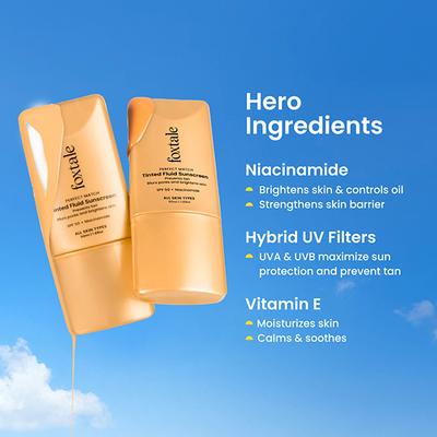 Foxtale Perfect Match Tinted Fluid Susncreen (Nude) 50 ml - Body Sunscreen
