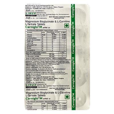CARNIGLO M Tablet 10's - Supplements-Sup