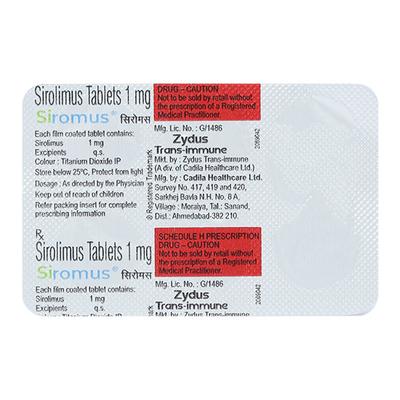 Siromus 1mg Tablet 6'S - Auto Immune Disease-Imm