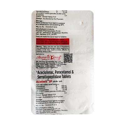 ACETWIT SP Tablet 10's - Pain relief-Nsa