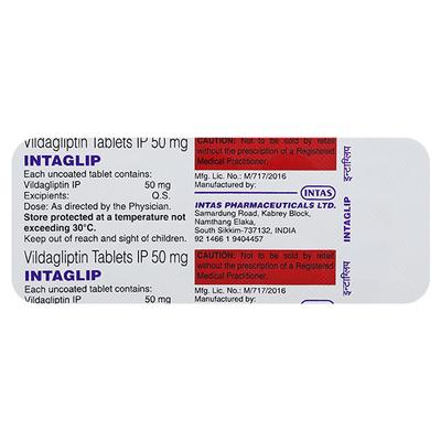 INTAGLIP 50mg Tablet 10's - Diabetes-Ant
