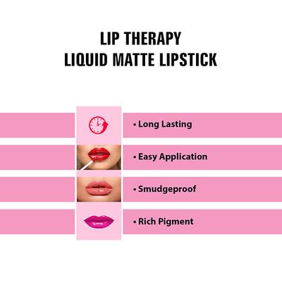 Matt Look Lip Therapy Non Transfer Long Lasting Liquid Matt Lipstick for Hydrated, Mauve-Story 5 ml - Liquid Lipsticks