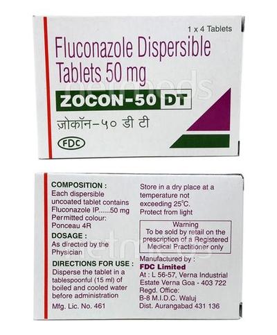 Zocon DT 50mg Tablet 4'S - Fungal Infections-Anf