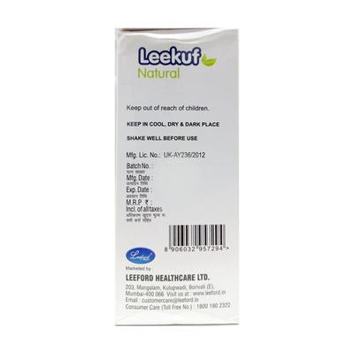 LEEKUF NATURAL COUGH Syrup 100ml - Ayurvedic Medicine-AYU