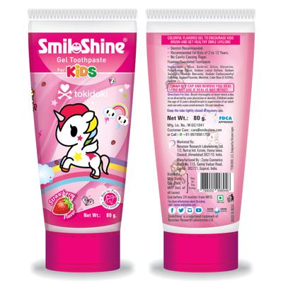 SmiloShine Gel Toothpaste for Kids - Strawberry Flavor 80 gm - Face Gels