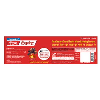 ORASORE DENTAL CLOVE FLAVOURED Dispersible Tablet 6's - Pain relief-Nsa