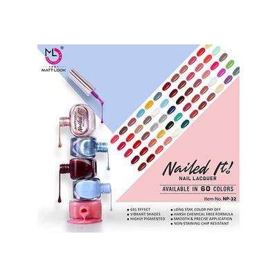 Matt Look Nailed It Nail Polish, Chip Free, Quick Dry, Longer Stay, Highly Pigmented Lacquer, Natural Finish , Diva Dash 51 10 ml - Nail Polish