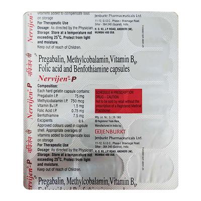 NERVIJEN P Capsule 15's - Neuropathic Pain-Dru