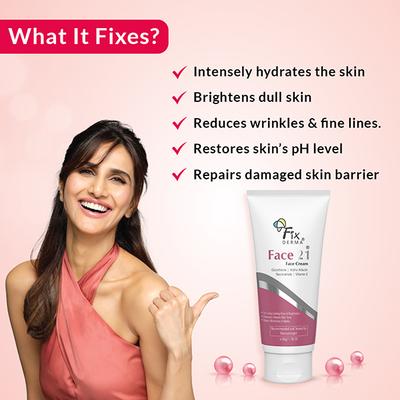 Fixderma Niacinamide Cream, Face 21 Cream, Niacinamide Cream for Face and Cream 50gm - Face Moisturizers
