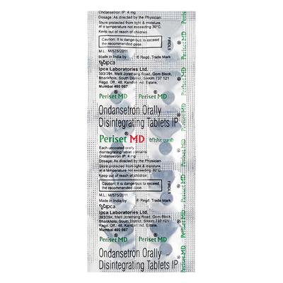 Periset MD Tablet 10'S - Vomitting/Emesis-Ant