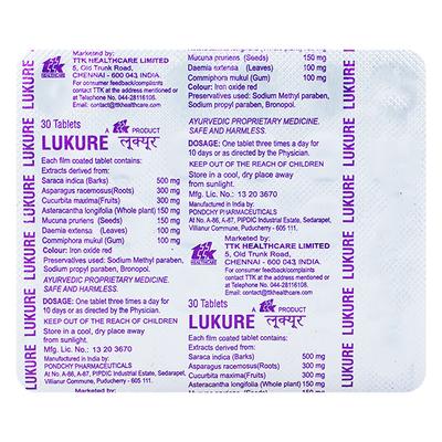 Lukure Tablet 30'S - Vaginal Conditions-Dru