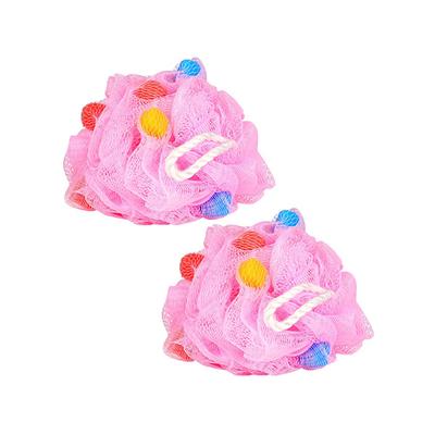 Vega Color Cube Fluffy Bath Sponge Loofah, Multicolor (VC2BA-3/7) 2's - Body Scrubbers & Brushes