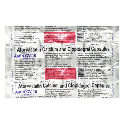 Astin CV 10mg Capsule 10'S - High Cholesterol-Dys