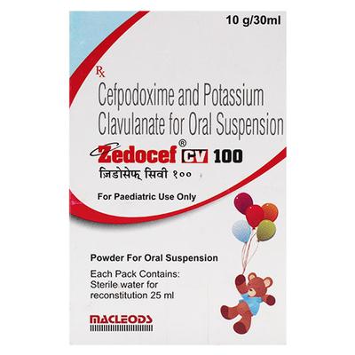 ZEDOCEF CV 100 Oral Suspension 30ml - Bacterial Infections-Cep