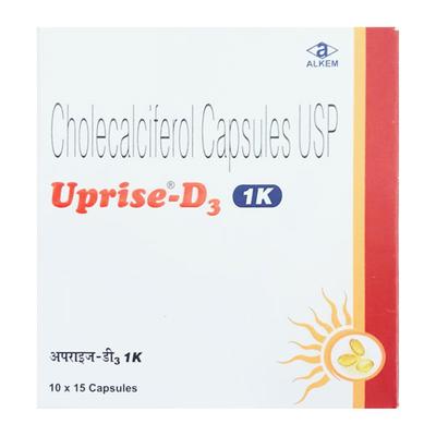 UPRISE D3 1k Capsule 15's - Supplements-Vit