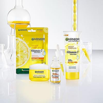 Garnier Foam Bright Complete Vitamin C + Lemon Clears Dullness Facewash 100gm - Face Wash & Cleansers