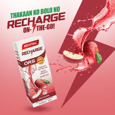 Revital Recharge ORS - Apple Flavour 200 ml - Oral Rehydration (Ors)