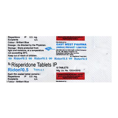 Ridon 0.5mg Tablet 10'S - Psychosis-Ans