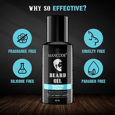 Mancode Beard Oil -Cedar Wood & Rose Mary 60 ml - Beard Oil