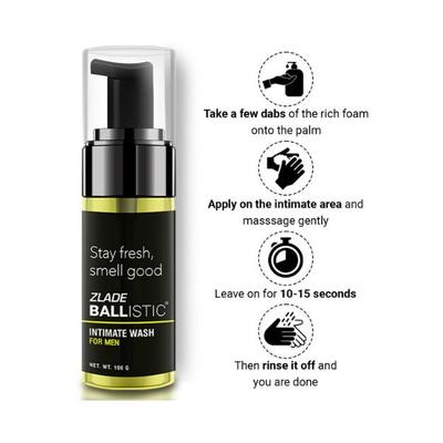 Ballistic By Zlade Intimate Wash For Men 100 ml - Intimate Hygiene