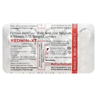 REDWIN XT SoftGel Capsule 10's - Anaemia-VMA