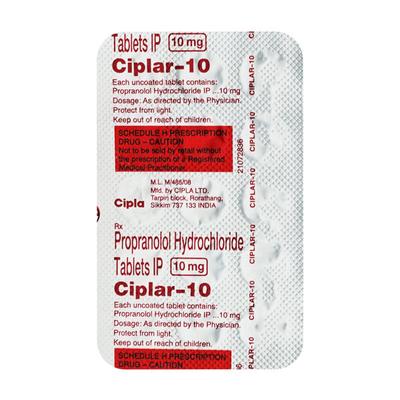 Ciplar 10mg Tablet 15'S - Hypertension-Bet