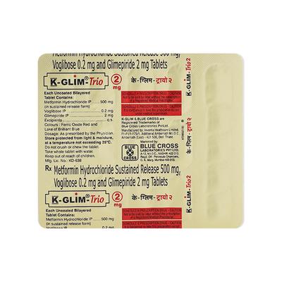 K GLIM TRIO 2mg Tablet 15's - Diabetes-Ant