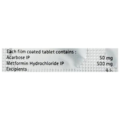 Glucobay M 50mg Tablet 10'S - Diabetes-Ant