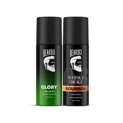 Beardo Glory and Whisky Smoke Bourbon Body Spray Long Lasting Deo Deodorant Spray - For Men 150 ml 2's - Men Deodorants/Roll-Ons