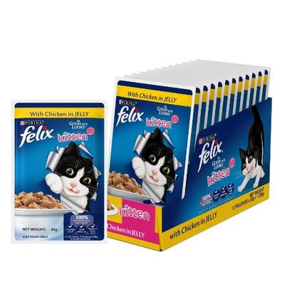 Nestle Purina Felix Kitten With chicken Cat Food Pouch 85 g - Petfood