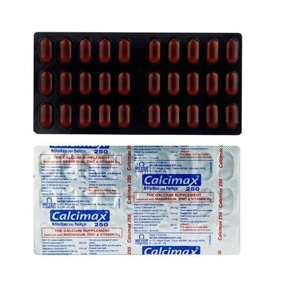 Calcimax 250mg Tablet 30'S - Supplements-Cal