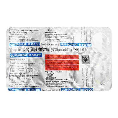 GLIPTAGREAT M 500 OD Tablet 10's - Diabetes-Ant