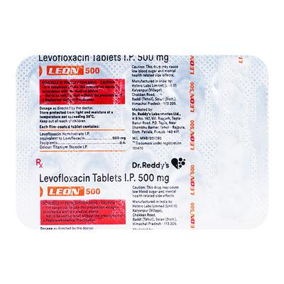 Leon 500mg Tablet 10'S - Bacterial Infections-Qui