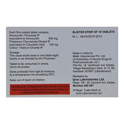 Rapiclav 625mg Tablet 10'S - Bacterial Infections-Pen